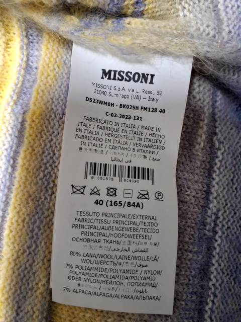 Missoni Cardigan gul/lilla